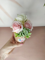 Мини букет из 3 мыльных роз на 14 февраля, 8 марта