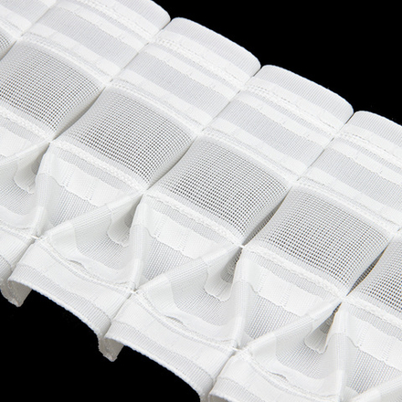 Шторная лента Oz-Is арт. 4413 Р много-карманная, вафельные складки, коэф сборки 1:2,0, цвет белый (ширина 120 mm)