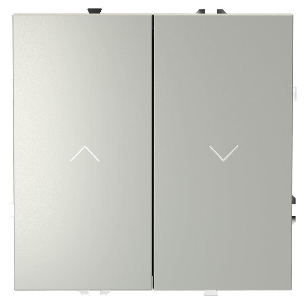 Выключатель встраиваемый VOLTUM S70 для жалюзи 10А, (сталь)