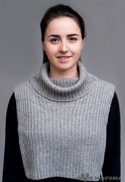 Воротник из 100% монгольской шерсти (Серый)