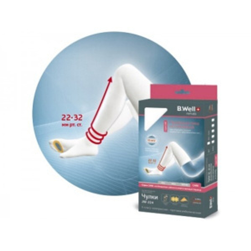 Чулки компрессионные противоэмболические,CARE, II класс компрессии JW-224            (Размер: 5, Цвет: белый)