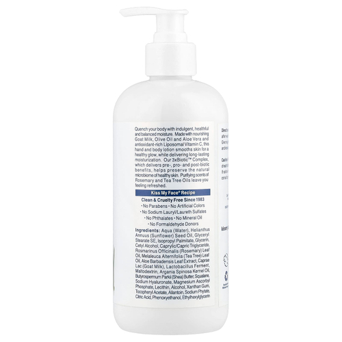 Kiss My Face, Лосьон для рук и тела с козьим молоком, розмарин и чайное дерево, 473 мл (16 жидк. унц.)