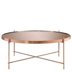 Журнальный столик Josen, Ø85 см, розовый/медный