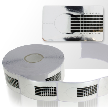 Одноразовые формы для наращивания 500 шт (узкие, серебро)