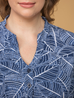 Блузка БЛ-122/джинс-листья