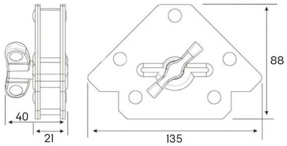 Магнитный отключаемый угольник HDWELD WM12-M