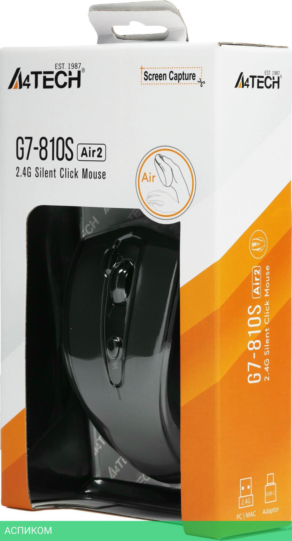 Мышь A4Tech G7-810S Air2 черный