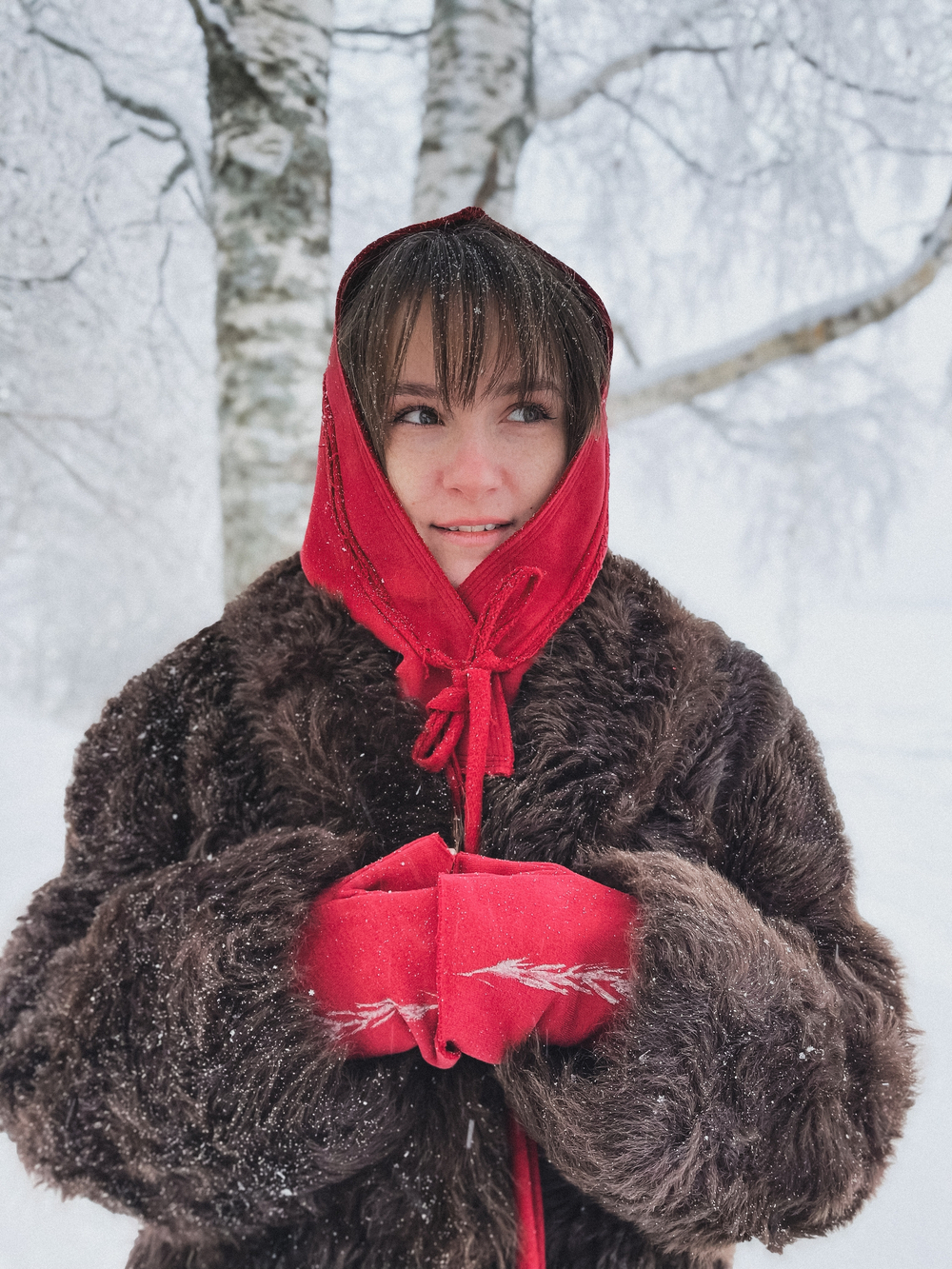 Полуварежки Брусника