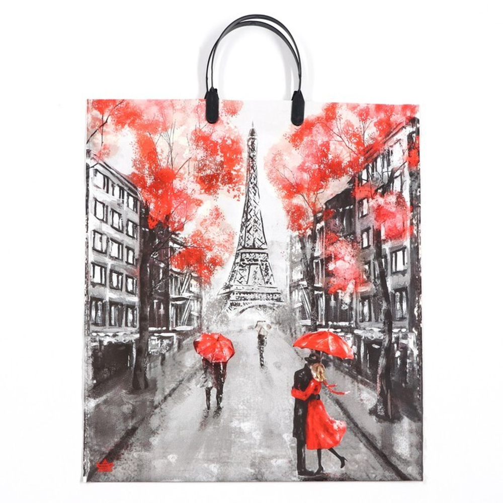 Пакет "Париж", полиэтиленовый с пластиковой ручкой, 100 мкм 44 х 40 см