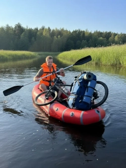 Лодка для рыбалки пакрафт Эскимос 260 М Двухсекционный с 10 рым-петлями