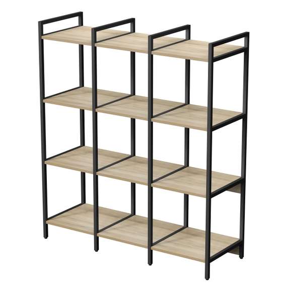 10ССТ.4.400 Стеллаж средний тройной 4 полки, узкий (1160*400*1328)