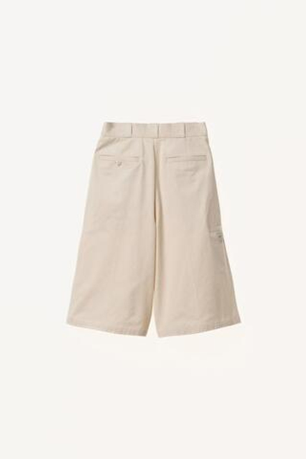 ZARA X WILLY CHAVARRIA ШОРТЫ-БЕРМУДЫ С ШИРОКИМИ ШТАНИНАМИ И ПЛИССИРОВКОЙ, КРЕМОВЫЙ