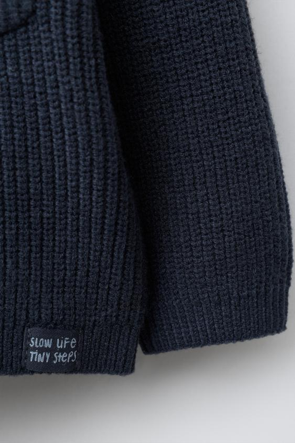 ZARA СВИТЕР ВЯЗАНЫЙ ЖЕМЧУЖНЫЙ КАРМАН, ТЕМНЫЙ АНТРАЦИТ