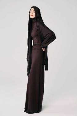 Юбка база прямая коричневая