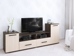 Тумба под ТВ Парус 2, венге/дуб молочный