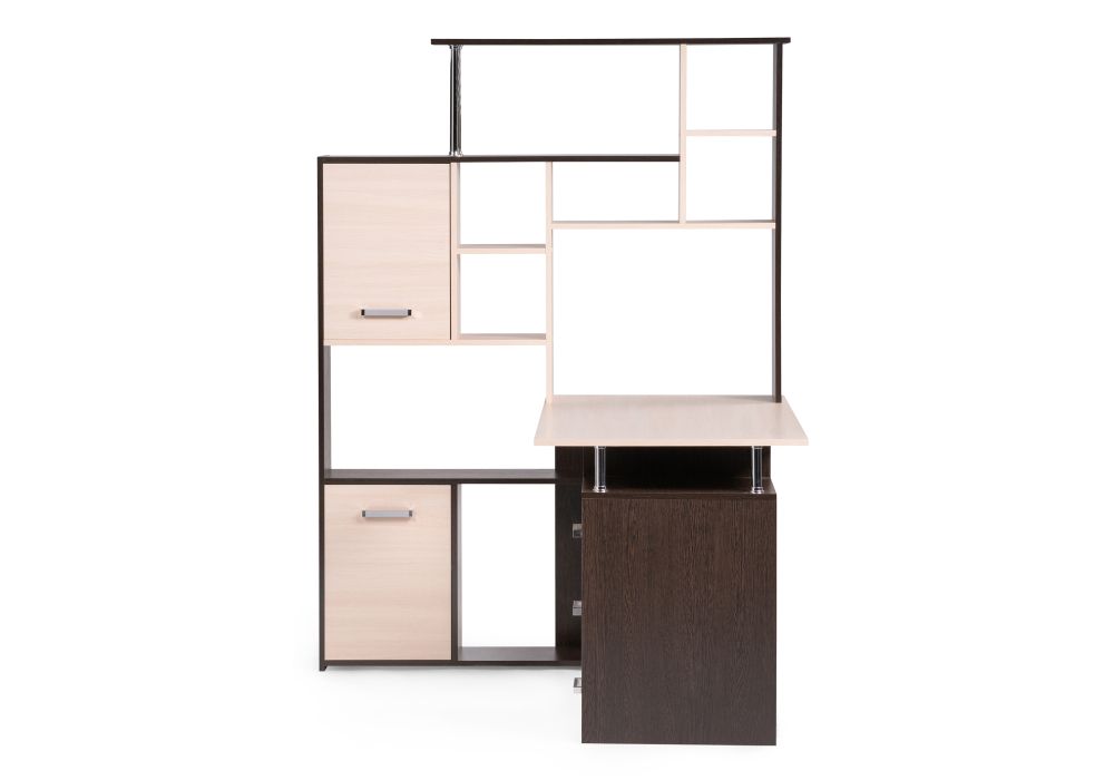 Компьютерный стол КС-15 142,7х130х175,2 венге / дуб молочный левый