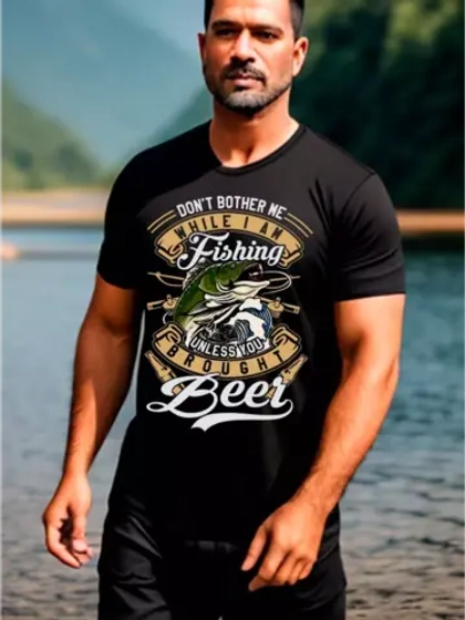 Футболка для рыбака с надписью