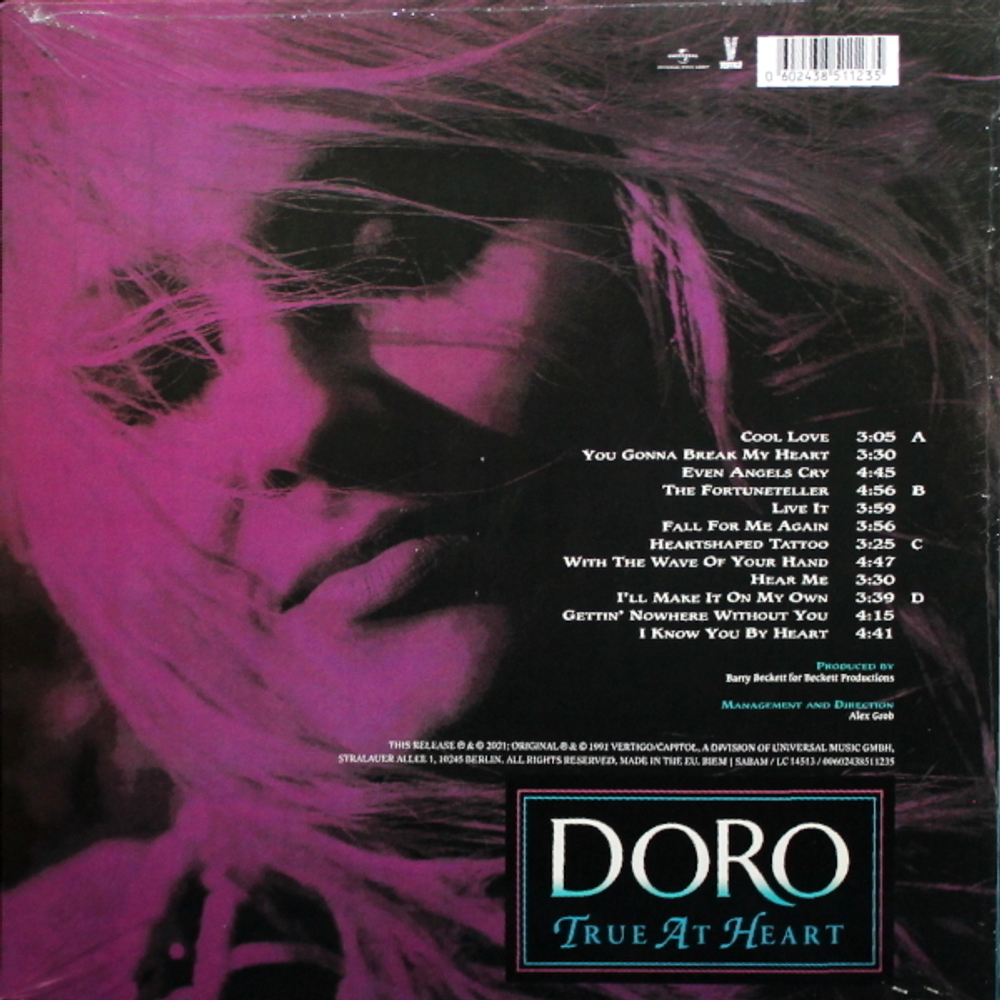Doro / True At Heart (Coloured Vinyl)(2LP)