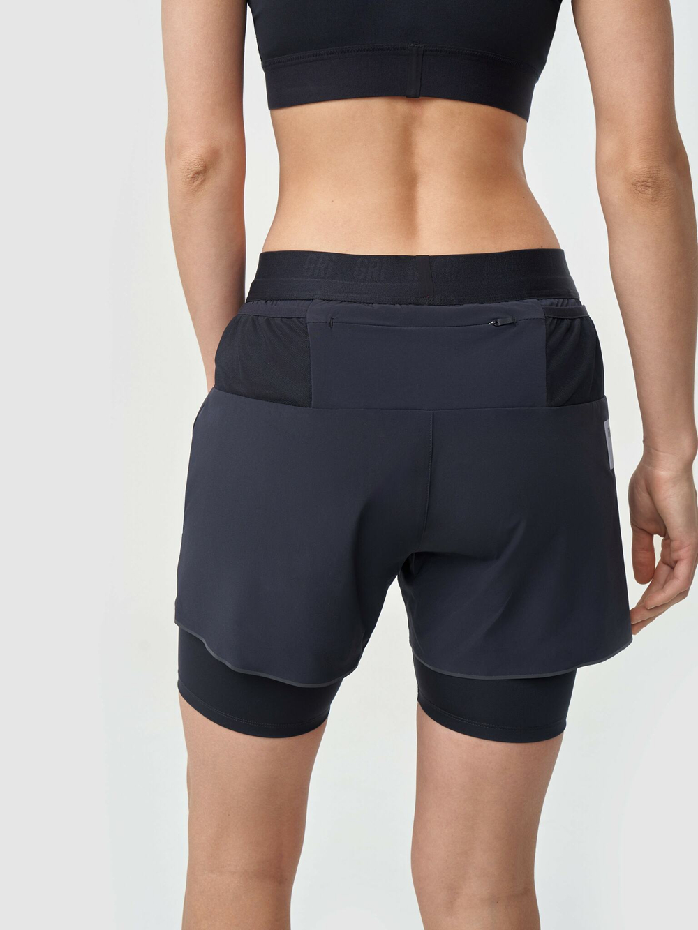 Шорты 2 в 1 женские Кросс 3.0 чёрные