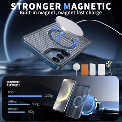 Прозрачный чехол Mesh Pro Magnetic Case для Samsung Galaxy S23 FE