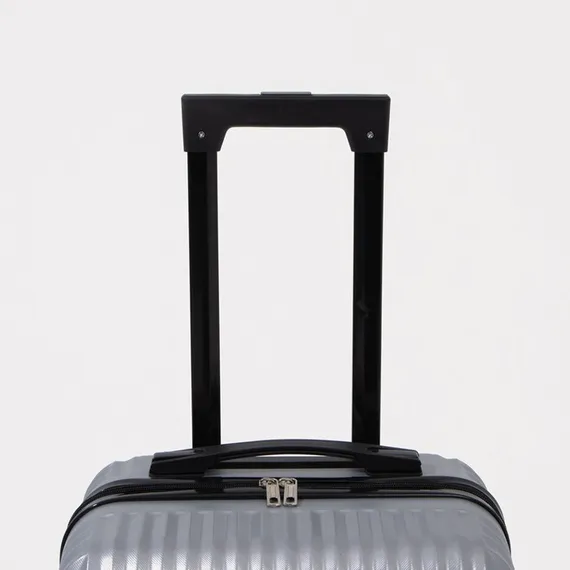 Чемодан маленький 20&quot;, кодовый замок, цвет серебряный