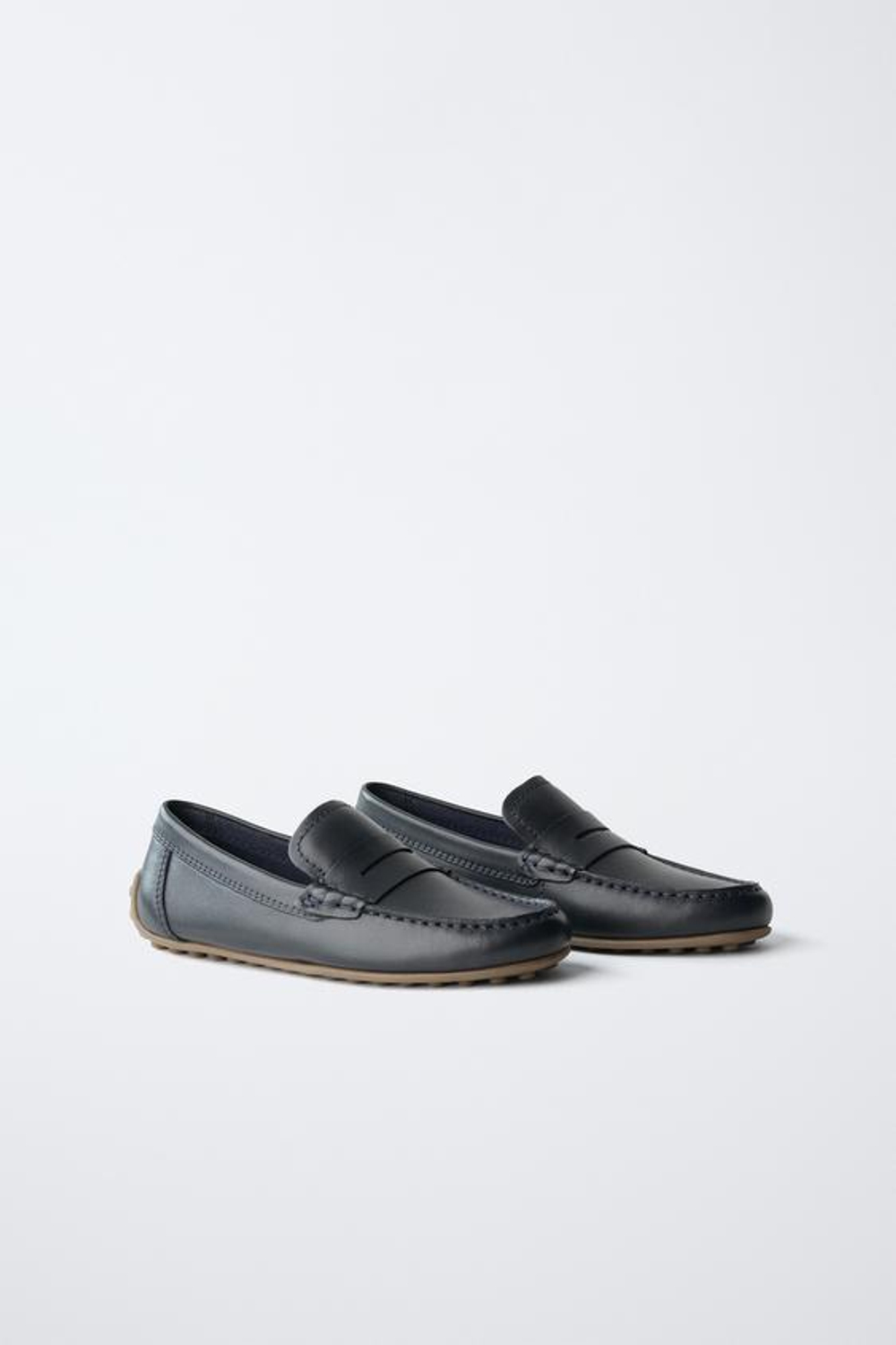 ZARA КЛАССИЧЕСКИЕ ТОПСАЙДЕРЫ, МОРСКОЙ СИНИЙ