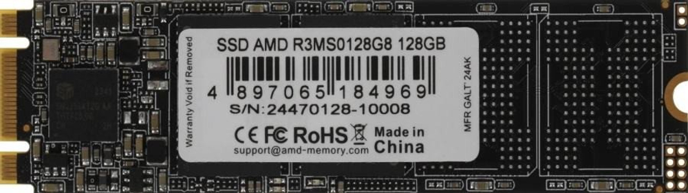 Твердотельный накопитель  128GB SDD AMD RADEON R3 Series M.2 SATA 2280 R520/W450 R3MS0128G8