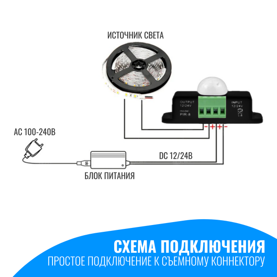 Датчик движения 12/24В Smart Aura