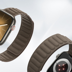 Магнитный ремешок коричневого цвета (Taupe) от Dux Ducis для смарт часов Apple Watch 38, 40, 41, 42мм, серия Strap (BL Series)
