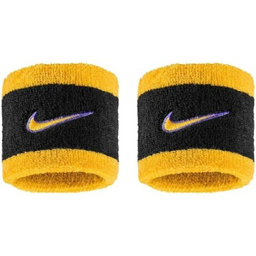 Напульсник теннисный Nike Swoosh 2P - black/court purple/university gold