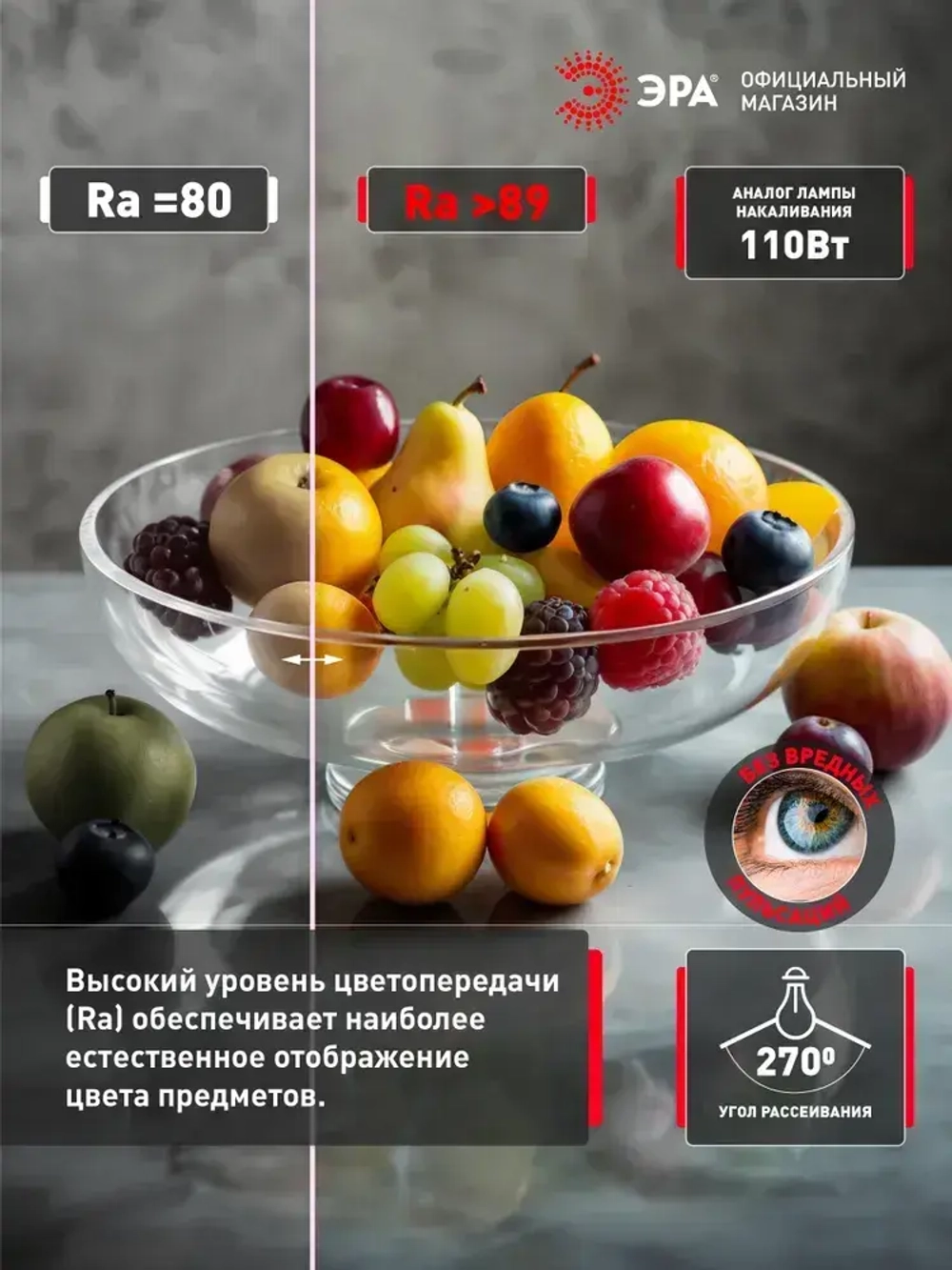 Лампочка светодиодная ЭРА RED LINE LED E27 15 Вт A60 груша 2700К теплый свет, 1 штука