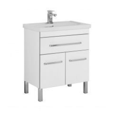 Тумба с раковиной Aquanet Сиена 70 белый (напольный 1 ящик 2 дверцы)