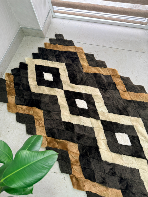 Покрывало меховое ковер из шкуры овчины