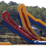 Надувная водная горка для вышки (опоры) «Стрела PRO» с одной ступенью 13*2.5*5 м