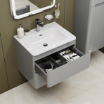 Тумба с умывальником IDDIS Edifice, подвесная, 60 см, светло-серый, EDI60L0i95K