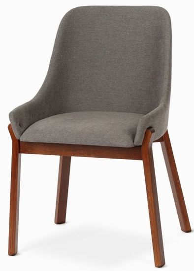 Стул Safia темно-серая ткань и деревянные ножки 