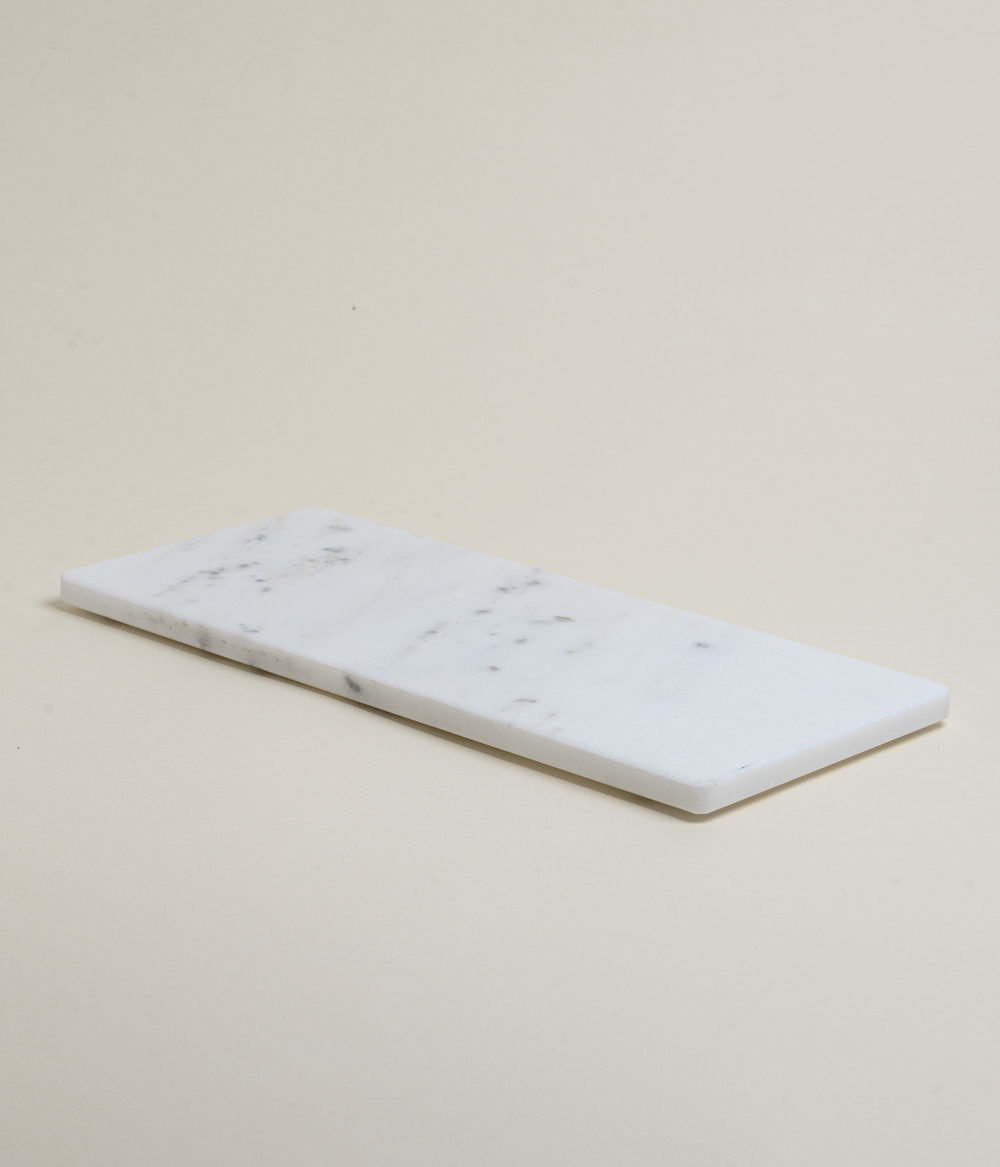 Поднос мраморный прямоугольный 13 х 30