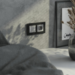 Рамка на 2 поста AluMax (черный алюминий)