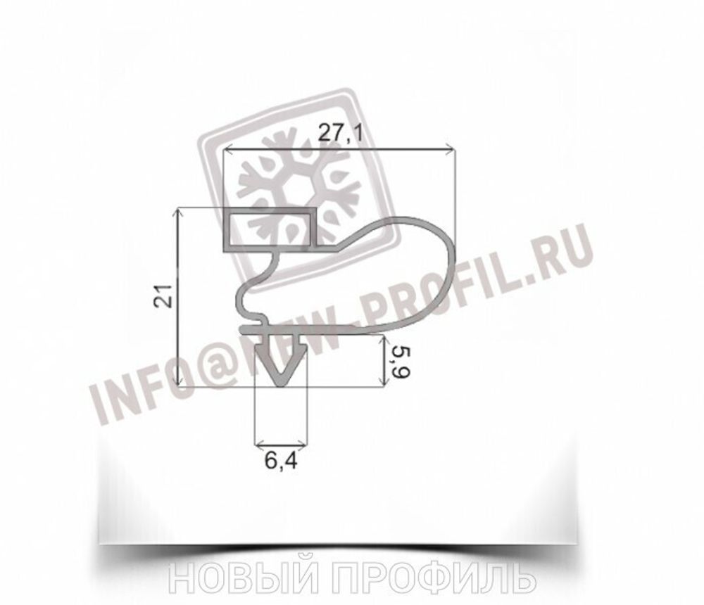 Уплотнитель для монотемпературного винного шкафа Eurocave V-LAPREM-L - 1700*635 мм (005)