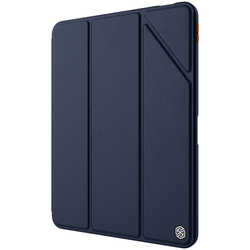 Синий чехол книжка от Nillkin для iPad Air 10.9 с 2020 года Air 4, серия Bevel Leather Case, функция пробуждения и сна