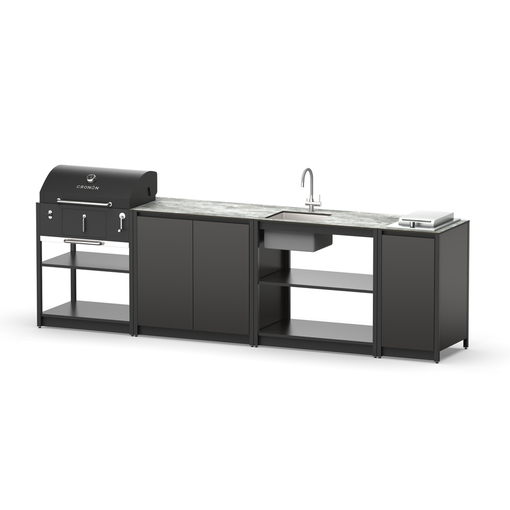 Мангальный комплекс Lounge M-109SBP, 3 м, черный/серый каспий