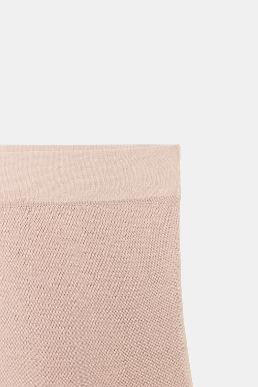 ZARA ТРИКОТАЖНАЯ ЮБКА МИДИ, ТЕЛЕСНО-РОЗОВЫЙ