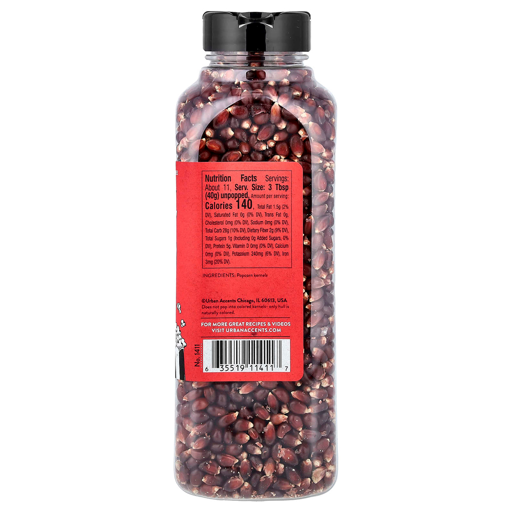 Urban Accents, Попкорн, хрустящий красный, рубиновый, 454 г (16 унций)