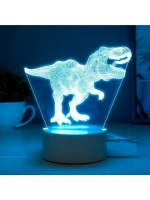 Светильник сенсорный «Тираннозавр» LED 7 USB/от батареек бел