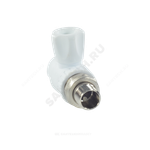 Кран шаровой PP-R белый Дн 20х1/2" НР прямой для радиатора RTP (РосТурПласт) 27853
