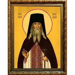 Иаков Кирилловский (Поспелов) преподобный. Икона на холсте.