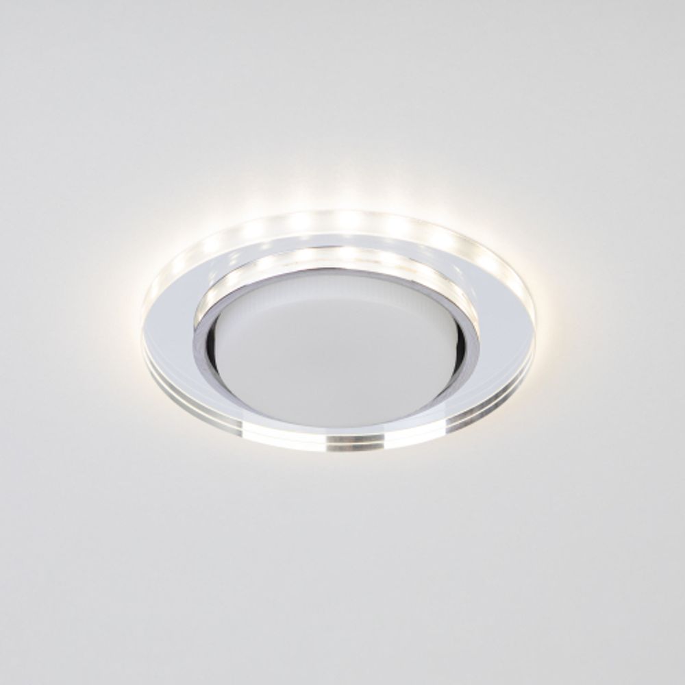 Встраиваемый светильник со светодиодной подсветкой ЭРА DK LD51 MR GX53 зеркальный