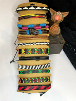 Комплект кожаных браслетов 12 штук, натуральная кожа, демисезон. Безразмерные. Подарок на праздник другу