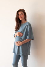 Футболка свободная, Пыльно-голубой