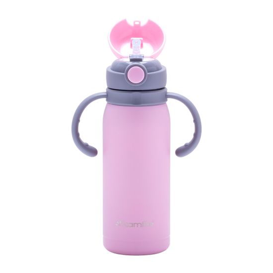 Термос для детей 450 мл. Kamille KM-2019B из нержавеющей стали с ремешком или двумя ручками